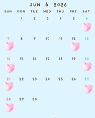 6월 달력❣️